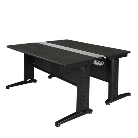 Regency Fusion Benching Systems, 66 W, 58 L, 29 H, Wood, Metal Top, Ash Grey MFB6658AG